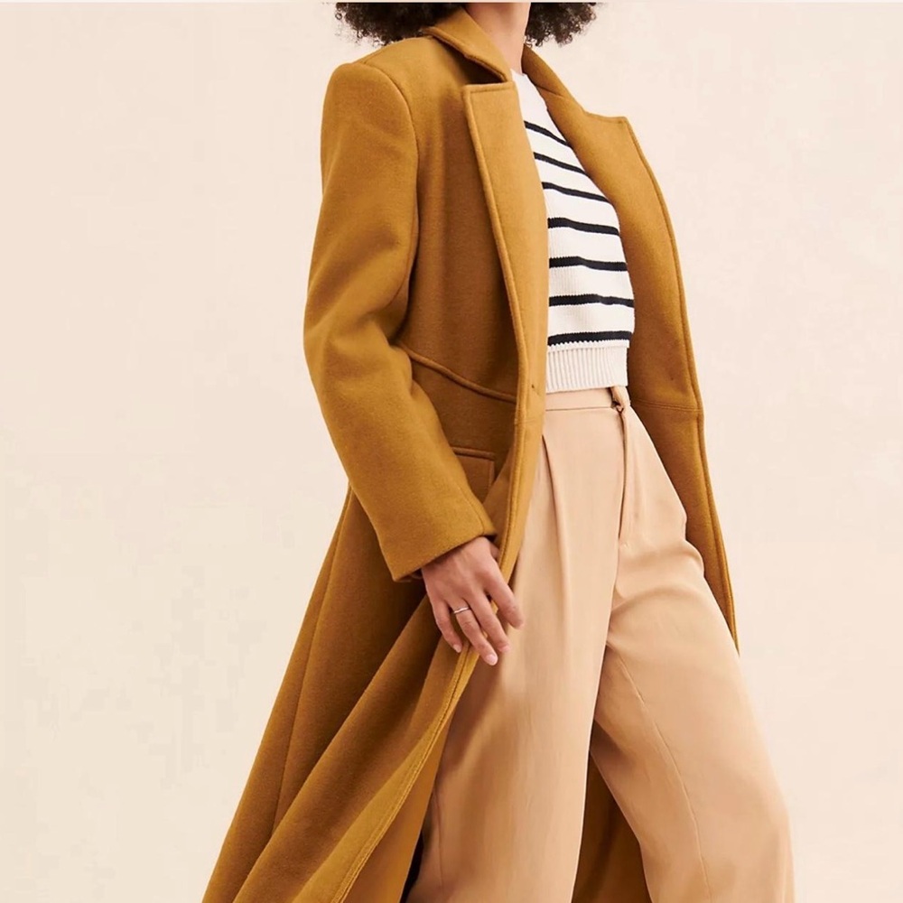 NWOT Free People Victoria Pleated Coat Size Small